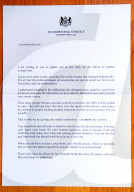 Coronavirus letter from Boris Johnson and an advice leaflet is being sent to all to UK households.