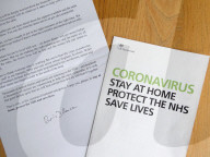 Coronavirus letter from Boris Johnson and an advice leaflet is being sent to all to UK households.