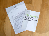Coronavirus letter from Boris Johnson and an advice leaflet is being sent to all to UK households.