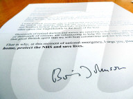 Coronavirus letter from Boris Johnson and an advice leaflet is being sent to all to UK households.