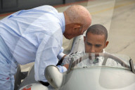 Stirling Moss and Lewis Hamilton