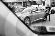 REPORTAGE - Coronavirus: Alltag in New York City aus dem Auto fotografiert