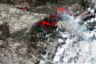 Mapping fire near Chernobyl