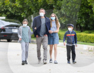 Ben Affleck and kids out and about, Los Angeles, USA - 18 Apr 2020