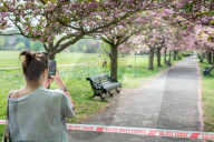 FEATURE - Lockdown im Greenwich Park: Nur wenige Besucher geniessen die Blütenpracht