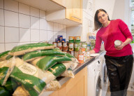 Coronavirus food stockpiling, London.