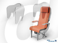 NEWS - Coronavirus: Könnte so Fliegen nach COVID-19 aussehen? Italienische Designer entwerfen Hygiene-Screens für Sitze