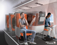 NEWS - Coronavirus: Könnte so Fliegen nach COVID-19 aussehen? Italienische Designer entwerfen Hygiene-Screens für Sitze