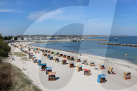 NEWS - Coronavirus: Leere Strandkörbe an der Kieler Förde