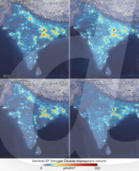 Nitrogen dioxide concentrations over India