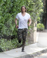 EXKLUSIV -  Gwyneth Paltrows Ehemann Brad Falchuk hält sich mit Nachmittagsjogging fit