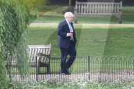 Boris Johnson walking in St James Park