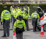 A large Police presence in Westminster today as Police Officers stop and search motorists in Westminster.