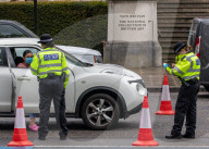 A large Police presence in Westminster today as Police Officers stop and search motorists in Westminster.