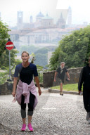 PEOPLE - Michelle Hunziker mit Tochter Aurora und Freundin Sara Daniele unterwegs in Bergamo