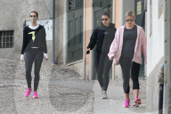 PEOPLE - Michelle Hunziker mit Tochter Aurora und Freundin Sara Daniele unterwegs in Bergamo