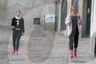 PEOPLE - Michelle Hunziker mit Tochter Aurora und Freundin Sara Daniele unterwegs in Bergamo