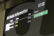 Luton airport briefly bursts into life, as Wizz Air flies in from Bulgaria.