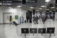 Luton airport briefly bursts into life, as Wizz Air flies in from Bulgaria.