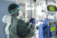 NEWS - Coronavirus:  Italien, Krankenhaus von Cremona, Coronavirus-Notfall
station