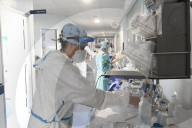 NEWS - Coronavirus:  Italien, Krankenhaus von Cremona, Coronavirus-Notfall
station