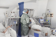 NEWS - Coronavirus:  Italien, Krankenhaus von Cremona, Coronavirus-Notfall
station