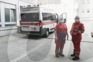 NEWS - Coronavirus:  Italien, Krankenhaus von Cremona, Coronavirus-Notfall
station