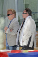 Big cat showmen Siegfried Fischbacher and Roy Horn attend a plaque unveiling bearing their names at Las VegasÍ Cleveland Clinic for Brain Health on SiegfriedÍs 79th birthday. 
