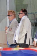 Big cat showmen Siegfried Fischbacher and Roy Horn attend a plaque unveiling bearing their names at Las VegasÍ Cleveland Clinic for Brain Health on SiegfriedÍs 79th birthday. 
