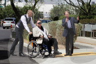 Big cat showmen Siegfried Fischbacher and Roy Horn attend a plaque unveiling bearing their names at Las VegasÍ Cleveland Clinic for Brain Health on SiegfriedÍs 79th birthday. 