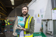 Comedian Jack Whitehall with volunteers from the Felix Project.
