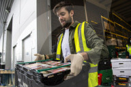 Comedian Jack Whitehall with volunteers from the Felix Project.