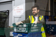 Comedian Jack Whitehall with volunteers from the Felix Project.