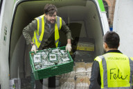 Comedian Jack Whitehall with volunteers from the Felix Project.