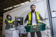 Comedian Jack Whitehall with volunteers from the Felix Project.