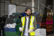 Comedian Jack Whitehall with volunteers from the Felix Project.