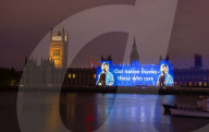Florence Nightingale image is projected on to Parliament to mark the 200th anniversary of the birth of Florence Nightingale,  International Nurses' Day and 2020 is the International Year of the Nurse and Midwife
12th May 2020