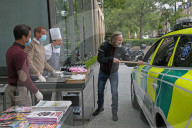 Celebrity Chef Marcus Wareing and his Team hand out freshly prepared cooked food and refreshments to 999 Emergency Workers