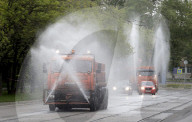 NEWS - Coronavirus: Strassenreinigung in Moskau

