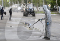 NEWS - Coronavirus: Strassenreinigung in Moskau
