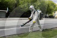 NEWS - Coronavirus: Strassenreinigung in Moskau
