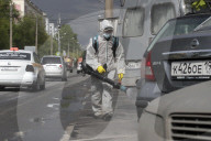 NEWS - Coronavirus: Strassenreinigung in Moskau
