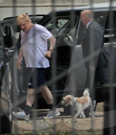 Boris Johnson with his dog