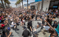 NEWS - USA Unruhen: Black Lives Matter-Demonstration in Hermosa Beach, Los Angeles