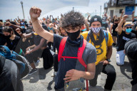 NEWS - USA Unruhen: Black Lives Matter-Demonstration in Hermosa Beach, Los Angeles