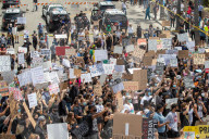 NEWS - USA Unruhen: Black Lives Matter-Demonstration in Hermosa Beach, Los Angeles
