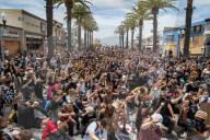NEWS - USA Unruhen: Black Lives Matter-Demonstration in Hermosa Beach, Los Angeles