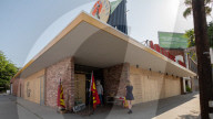 NEWS - USA Unruhen: Verbarrikadierte Shops in Los Angeles