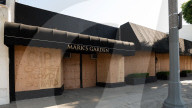 NEWS - USA Unruhen: Verbarrikadierte Shops in Los Angeles