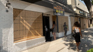 NEWS - USA Unruhen: Verbarrikadierte Shops in Los Angeles